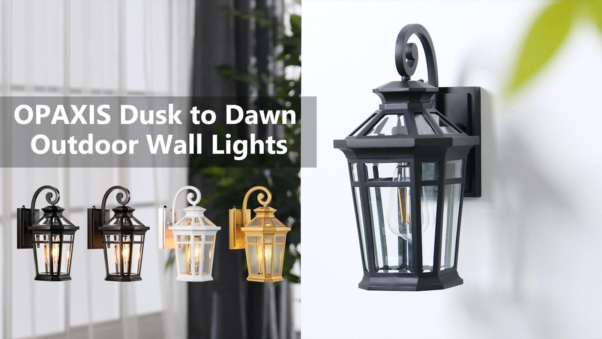 OPAXIS Outdoor Wall Lights Wall Mount, 2-Pack Front Porch Light